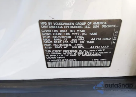 2023 Volkswagen Id.4 Awd Pro S from USA, damaged, VIN 1V2WNPE81PC046379